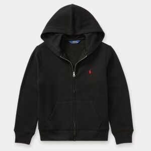 Polo by Ralph Lauren Black Hoodie with Red Logo.
